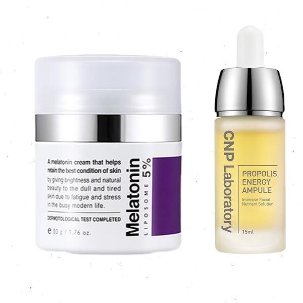 Combo cấp ẩm sáng da : Melatonin 50ml + Serum CNP keo ong 15ml