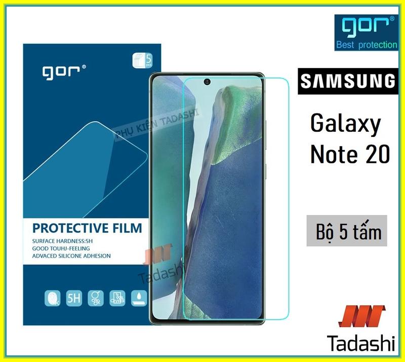 Miếng dán màn hình Gor cho Samsung Note 20 Cảm ứng nhạy, Chống trầy xước, Hạn chế bám vân tay - Hãng Gor (Film 5 miếng).