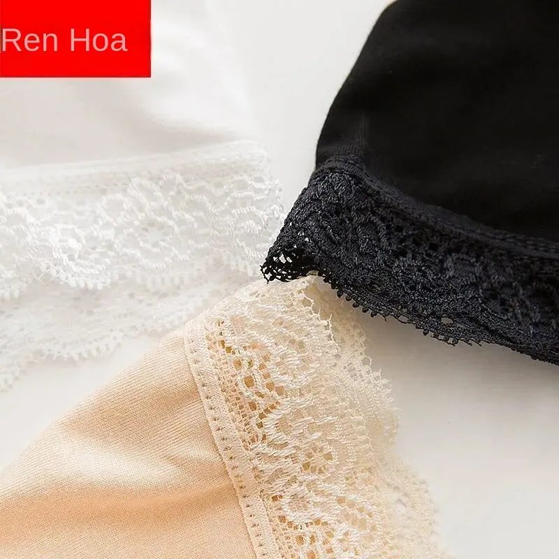 Quần đùi an toàn cho phụ nữ, với váy, quần legging chống lộ, ngoại Cỡ, chất liệu lụa lạnh, quần đùi bảo hiểm, ba phần tư, thích hợp cho mùa hè, 32k Đánh giá tích cực 1