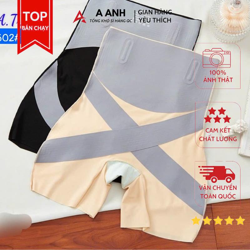 Quần Gen Nịt Bụng Mặc Váy Đầm Body Dáng Đùi Cạp Cao, Chống Cuộn Siết Eo Tôn Dáng 0