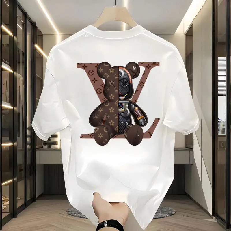 Áo thun nam nữ Louis vuiton Bear unisex cổ tròn tay ngắn chất liệu cotton prenium thoáng mát