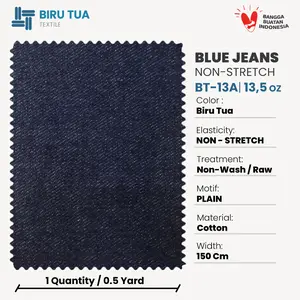 Bahan Kain Blue Jeans | 13.5 Oz Non Stretch / Celana Denim / Jaket