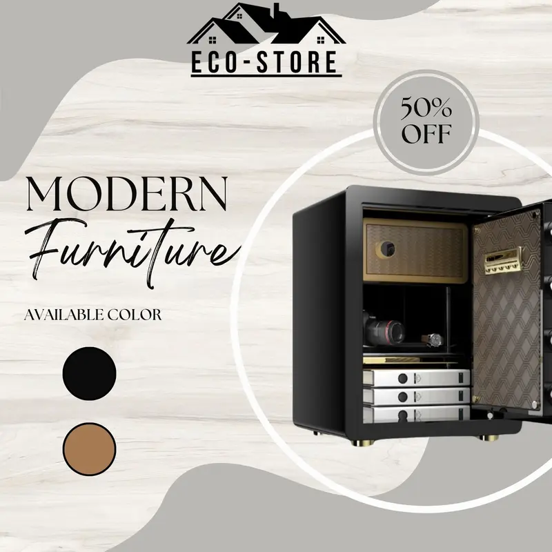 Két Sắt ECO_STORE Két Sắt Thông Minh Khóa Số Điện Tử Có Chuông Cảnh Báo Chống Chộm Sơn Tĩnh Điện 3