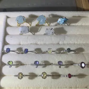 Jewelry Cincin Wanita / Female Natural Crystal Rings (Silver S925)