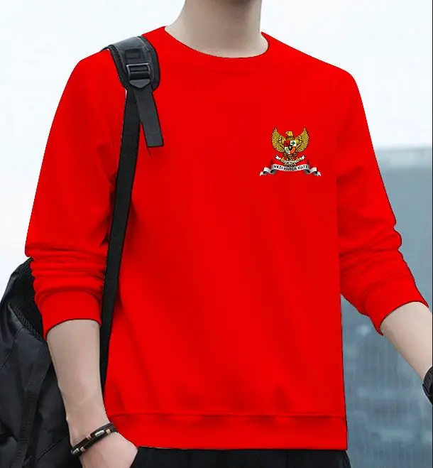 BISA COD Pria Baju Lengan Panjang Pria / Kaos Pria Wanita Garuda Indonesia Edisi 17 Agustus NKRI Harga Mati / Kaos Pria 17 Agustus Distro Cowok