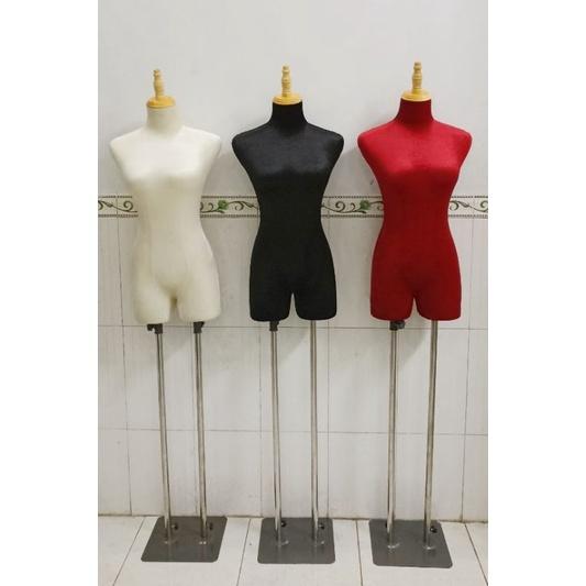 Manocanh nhung nữ đầu gỗ đế sắt size M