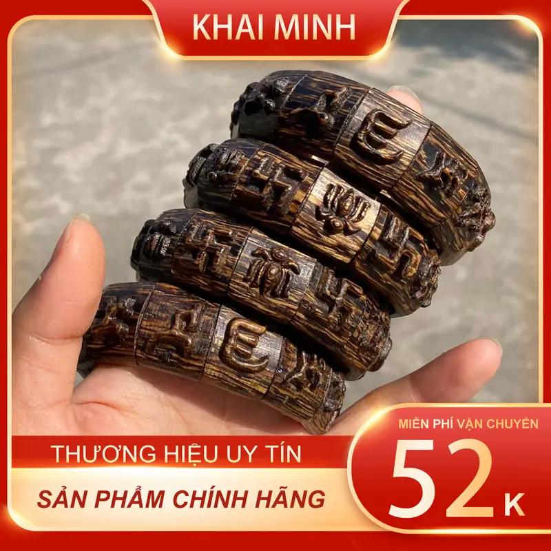 Vòng đeo tay Trầm Hương Sánh Chìm Khắc nổi Omani. Hương thơm vĩnh viễn 0