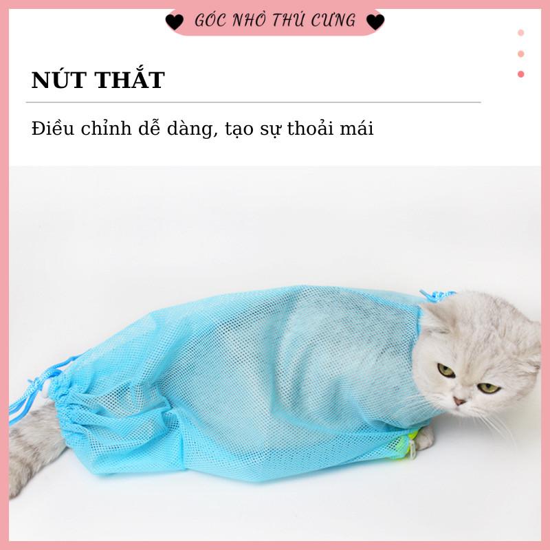 Túi lưới đa năng cho chó mèo - Túi tắm cho mèo, hỗ trợ cắt mó.ng 5
