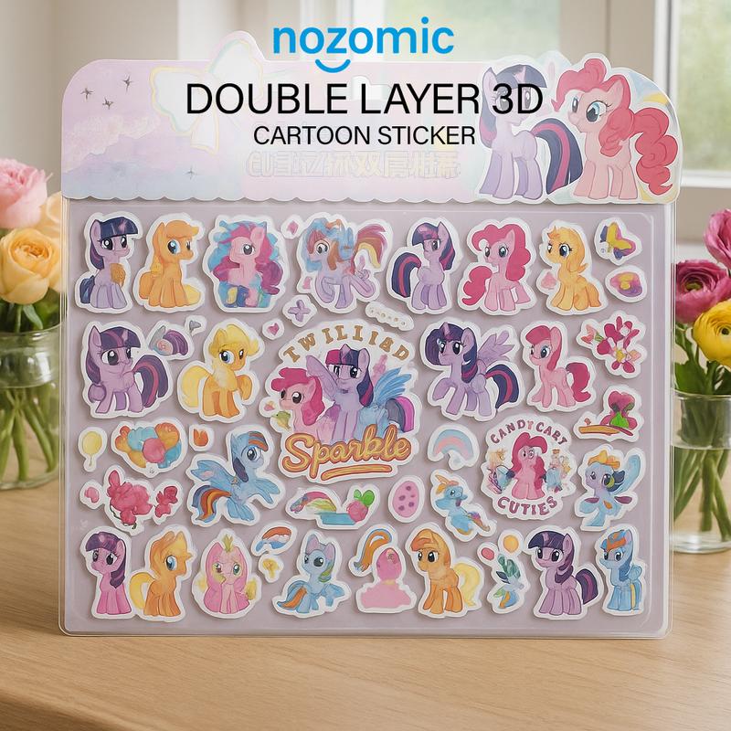 Cartoon Sticker Double Layer Bubble 3D Cartoon Sticker Cute Sticker ...