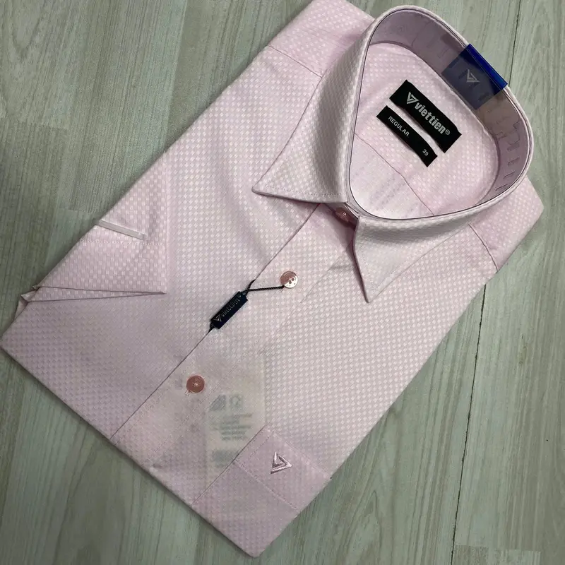 Áo sơ mi nam việt tiến fom regular vạt bầu lẻ size sale đồng giá 299k 1