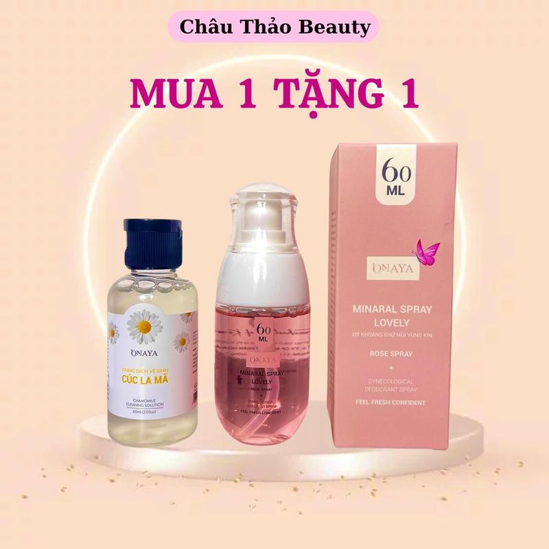 [Mua 1 Được 2] Xịt Khoáng Vùng Kín Onaya Chính Hãng + Tặng Dung Dịch Vệ Sinh Cúc La Mã Women