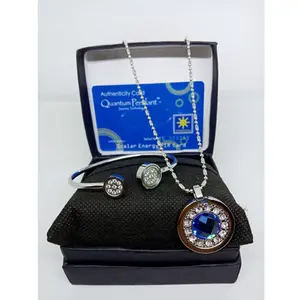 Kalung Kesehatan Quantum Bio Energy - Liontin + Kalung+ Box + Gelang + Sertifikat Card - Crystal