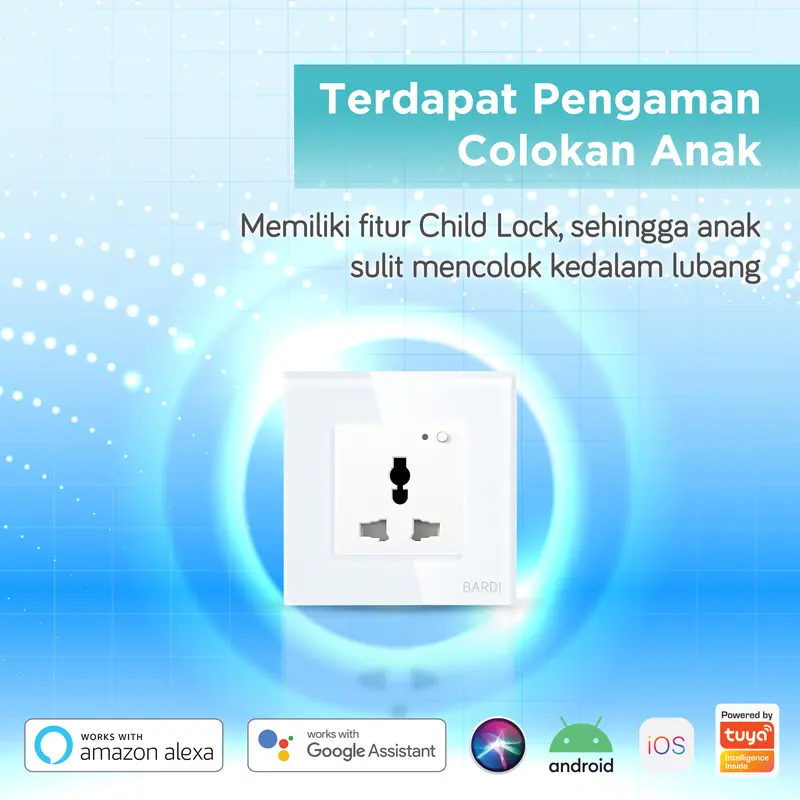 BARDI Smart Wall Socket UNI Max 13A PTH/HTM - Stop Kontak Dinding Pintar Otomatis Wi-Fi Automation 7