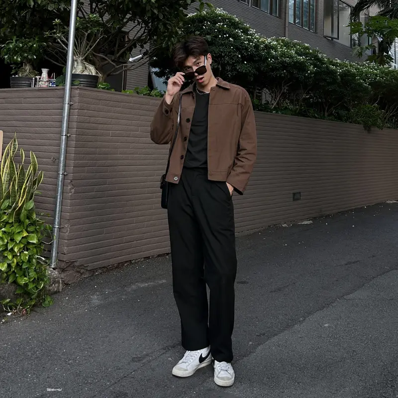 Áo Khoác Kaki Có Cúc GODMOTHER Kaki Jacket Form Crop Lửng Nam Nữ Cổ Bẻ Phong Cách Thanh Lịch Thoải Mái Menswear 4