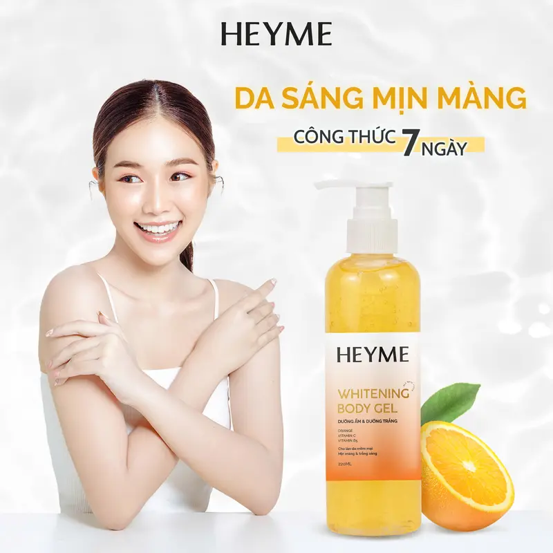 COMBO HEYME GIẢM MỤN DƯỠNG ẨM MÙA ĐÔNG - Sữa tắm Heyme và Gel dưỡng thể dưỡng trắng cho làn da mịn màng khỏe mạnh 4