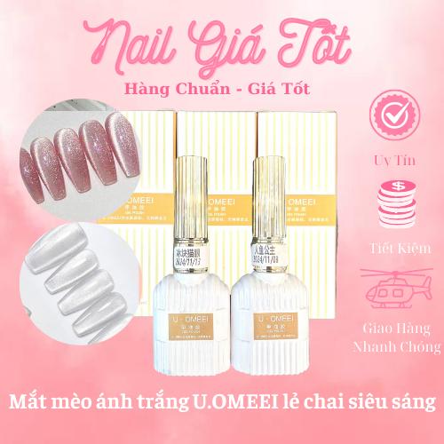 Sơn mắt mèo kim cương U.OMEEI siêu sáng ánh mắt mèo trắng ( lẻ chai ) [ Nail Giá Tốt ]