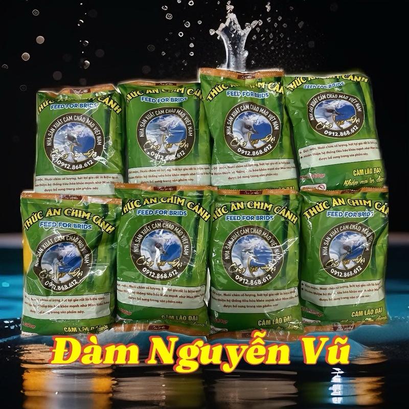 8 gói cám bao xanh lão đại cho chim mộc , nuôi avi