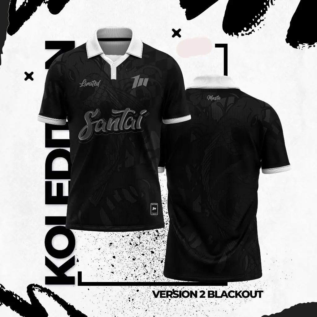 MASTA RETRO JERSEY ( ORIGINAL ) : KOI VERSION 2 ( BLACKOUT EDITION LIMITED EDITION ) READYSTOCK
