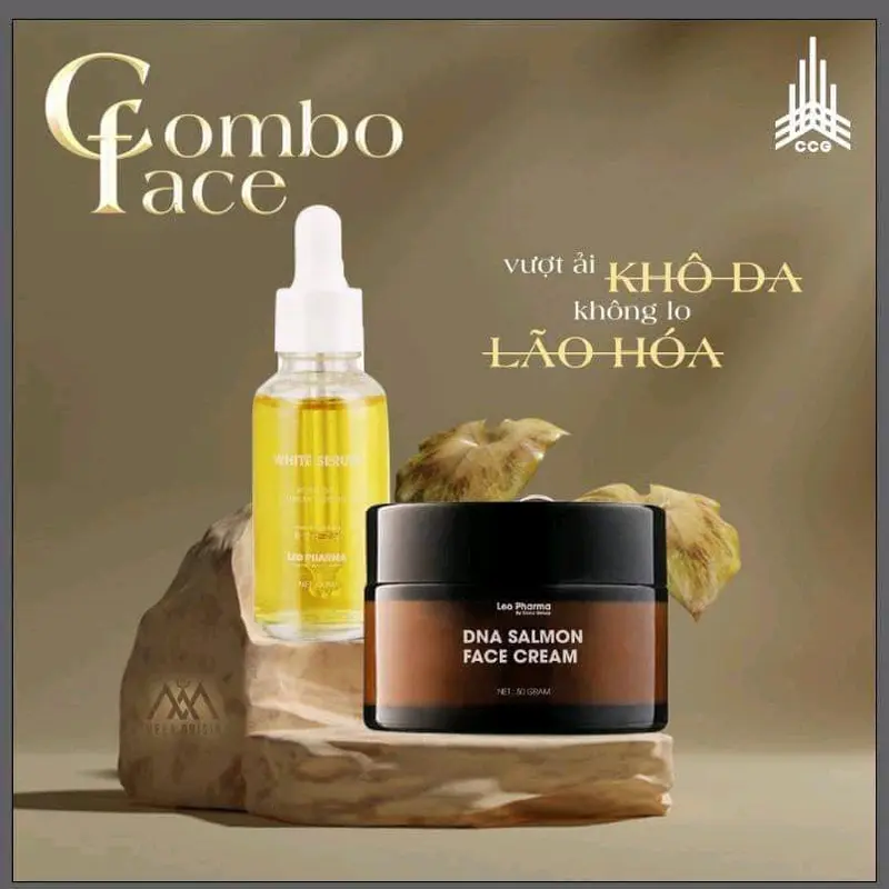 COMBO FACE KEM DƯỠNG TRẮNG VÀ SERUM CẤP ẨM PHỤC HỒI DA tất cả các loại da collagen 3