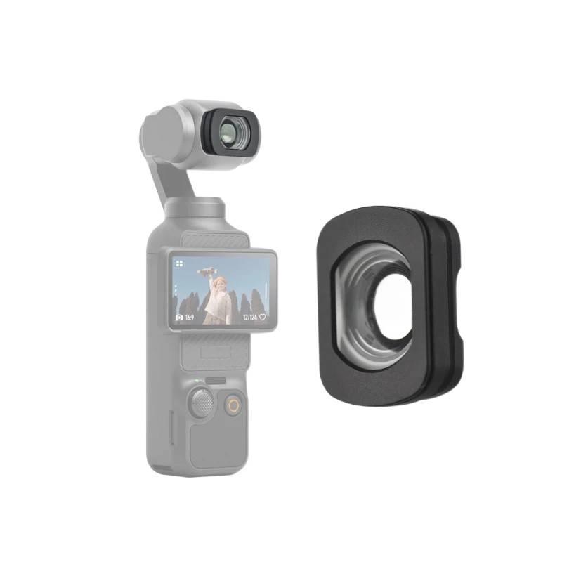 Magnetic wide angle lens for OSMO Pocket 4/3, 112 degree viewing angle, 0.72x zoom, external camera lens for replacing and upgrading filming equipment.