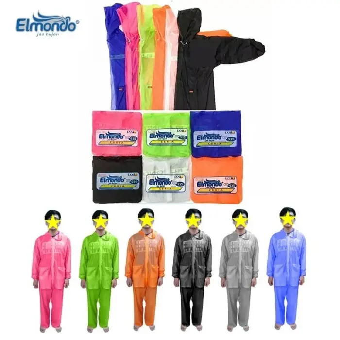 Terjual Terjual Jas Hujan Jaket Celana ELMONDO Ceria Murah Type 935- SETELAN-Jas Ujan - Orange Terlaris Terlaris 4