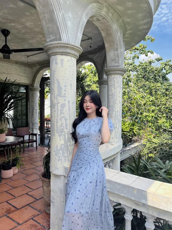  TIELA Đầm váy hoa xếp nhún-Helin Dress 