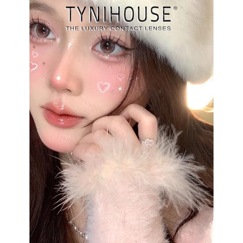 Kính Áp Tròng Lens Mắt NÂU Douyin MONA BROWN Size Giãn Vừa 14.2mm Cận [0-6] Kèm Khay