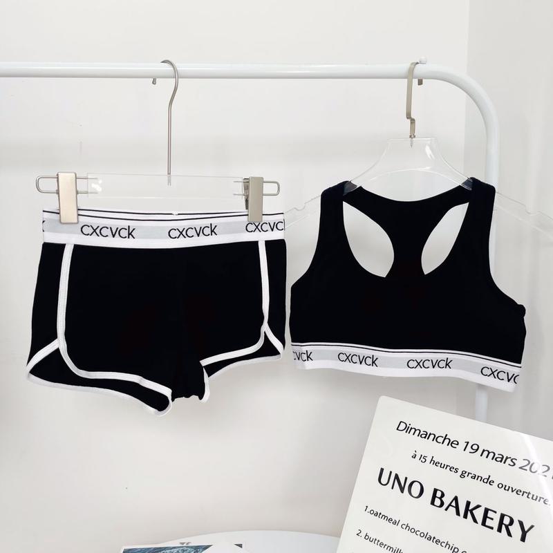 Product Introduction of Women's Underwear Yoga Exercise Vest Shorts Outer Wear shaping and Sexy Bra Set with Chest Pad 7