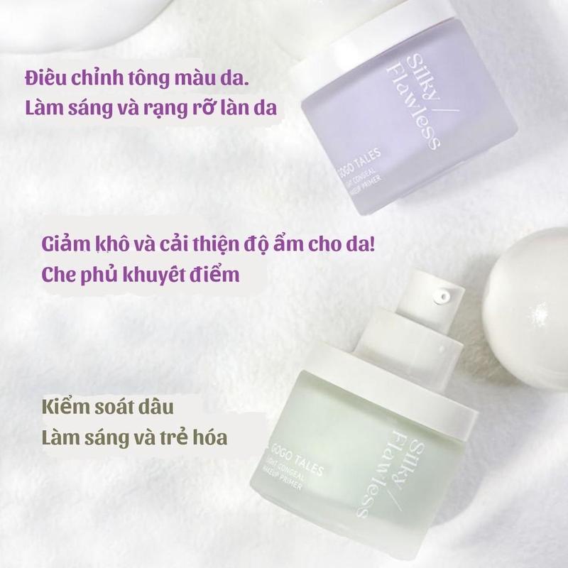 Kem Lót Triệt Sắc GOGO TALES Silky Flawless GT450 35g - che khuyết điểm hỗ trợ dưỡng ẩm làm sáng da gogotales 2