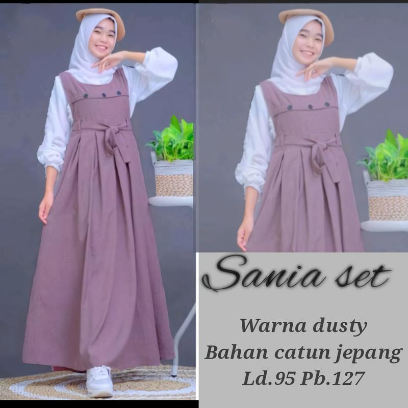 Malibary - Aluna Dress Gamis 2025 Pesta Mewah Wanita Bahan Lembut Remaja Dewasa Remaja Muslim Lebaran Kondangan Syari Maxi Simple 3