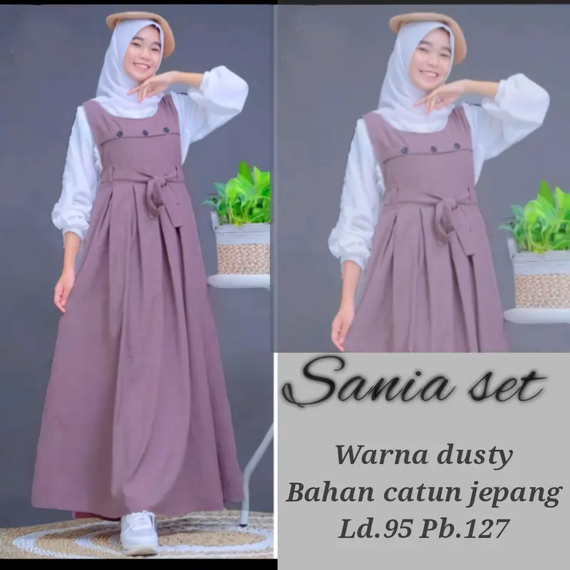 Malibary - Aluna Dress Gamis 2025 Pesta Mewah Wanita Bahan Lembut Remaja Dewasa Remaja Muslim Lebaran Kondangan Syari Maxi Simple 3
