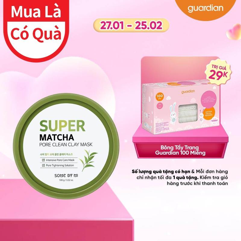 Mặt Nạ Đất Sét Some By Mi Làm Sạch Lỗ Chân Lông Super Matcha Pore Clean Clay Mask 100g
