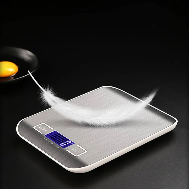 Digital Food Scale, 1 Count Stainless Steel Kitchen Electronic Scale, Baking Food Scale, Precise Weighing Kitchen Measuring Utensils 0
