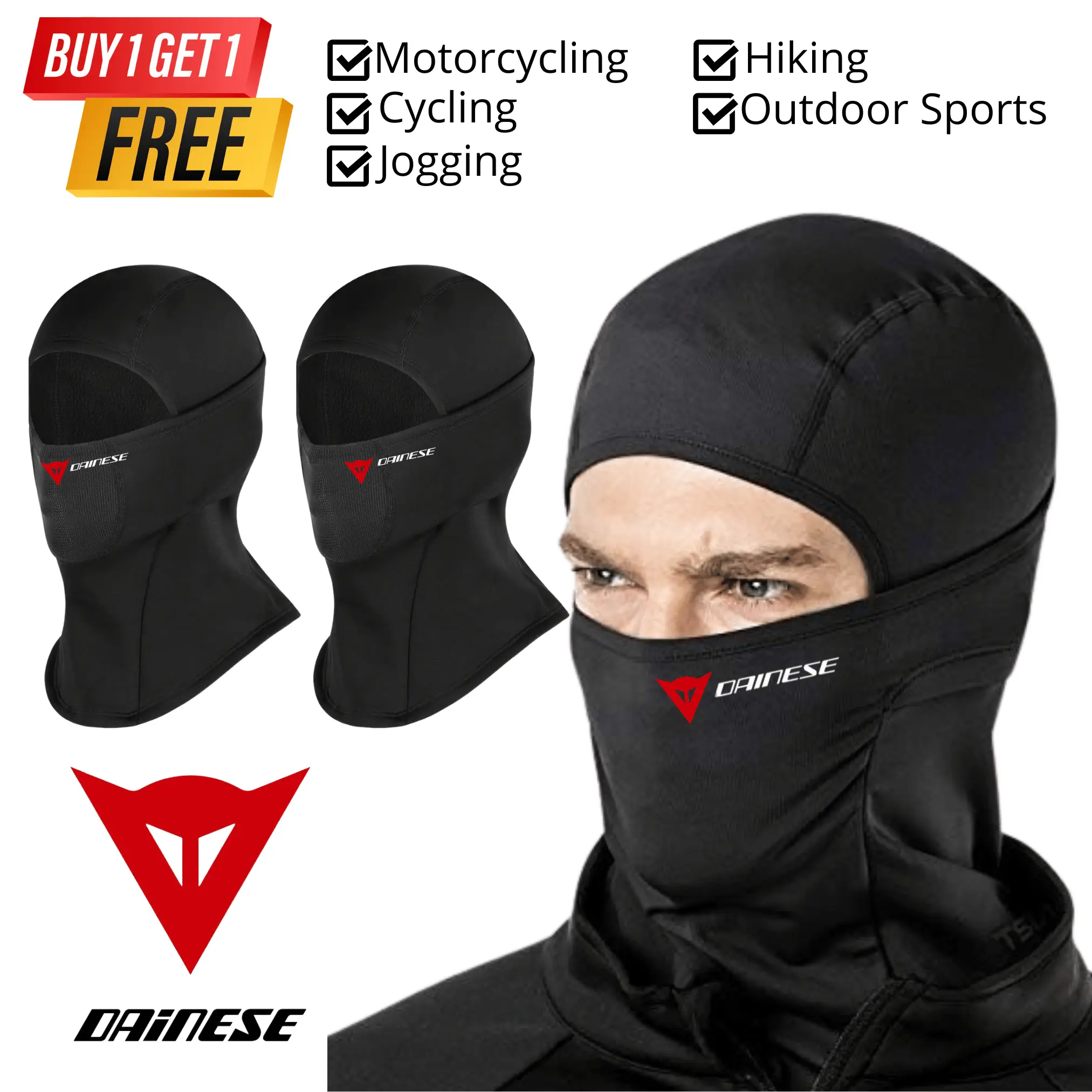 BUY 1 GET 1 MULTIFUCNTION FULL MASK  BALACLAVA / TUBEMASK / FULL FACE MASK / FOR MOTORCYCLE / CYCLING / HIKING / OUTDOOR SPORTS / PROTECTION DUST & SUN WITH COOLING SYSTEM BREATHABLE UNISEX RUNIING FOR MEN AND WOMEN COMFORTABLE HEAD HIKING GEAR HAT BIKE