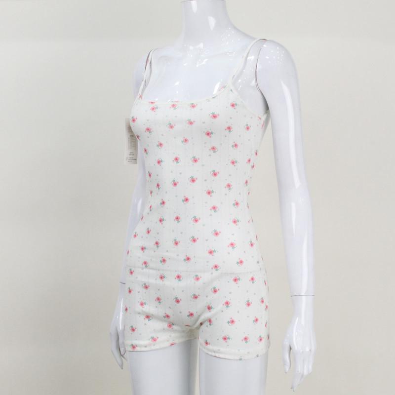 Women's Bodysuit ,Women Floral Jumpsuit, Backless Sleeveless Tie-up Slim Fit Summer Bodysuit Clubwear 4