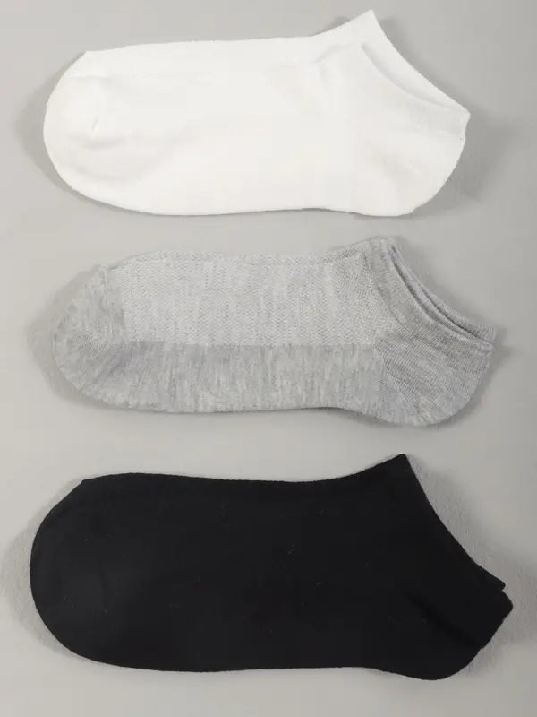 Women's 10 Pairs Solid Ankle Socks, Plain Comfy Breathable Knit Socks for Women, Multipack Women Socks for Summer Daily Wear, Low Cut Socks, Womens Clothes 2