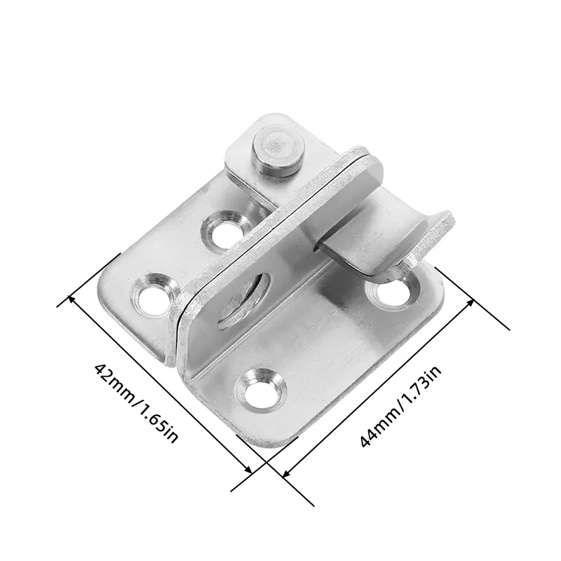 1pc 42mm(1.65in)*44mm(1.73in) 304 stainless steel door buckle, safety door, wooden door buckle, door lock, door and window padlock