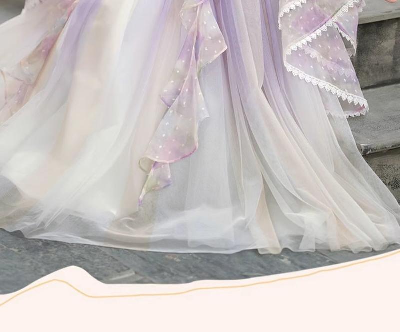 Product Introduction of Váy Trang Phục Trung Quốc Phong Cách Hanfu, Cô Gái Hoa Thần, Siêu Thanh Lịch, Váy Áo Khoác Và Váy Trẻ Em Phong Cách Cổ Trang Thích Hợp Cho Mùa Hè, Mỏng, Cho Bé Gái 7