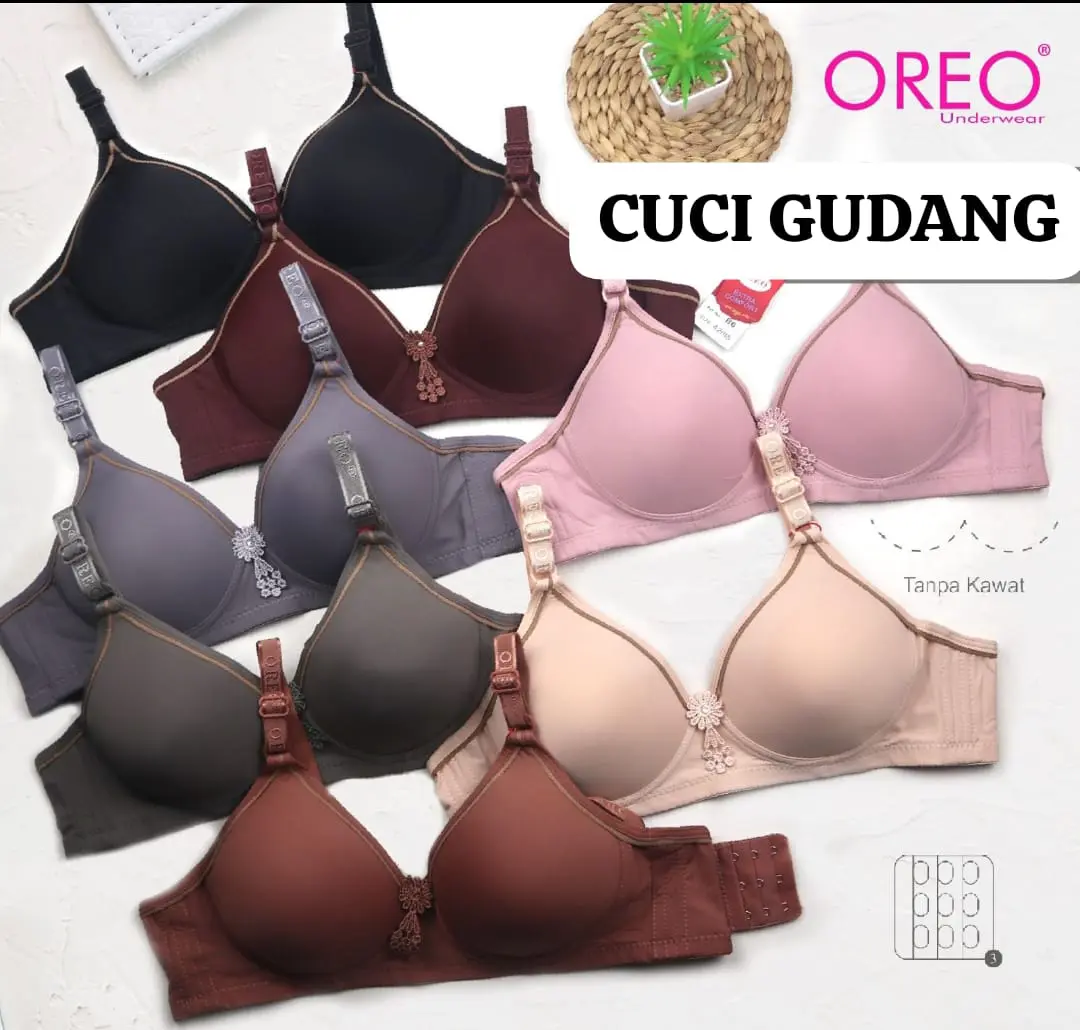 OBRAL BRA OREO PAKET ISI 5 BH POLOS BRA POLOS VARIAN TERBARU KAZOLABUSANA