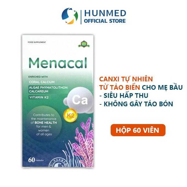 ( 6.6 Độc Quyền Livestream) Canxi Menacal - Canxi từ tảo biển và san hô cho mẹ bầu và trẻ nhỏ (hộp 60 viên)