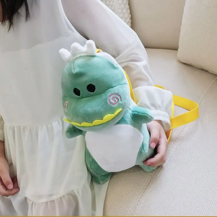 Túi Tote Gấu Bông đi chơi dễ thương Khủng Long xinh xắn, Túi Gấu Khủng Long phong cách hoạt hình đáng yêu cho Nữ