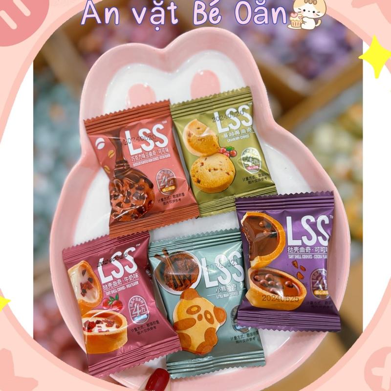 1kg Bánh Quy LSS ( NSX In Trên Bao Bì) mix 5 vị ( bánh gấu, socola chảy, scl chíp, sữa chua chảy, việt quất) Ăn Vặt Snack