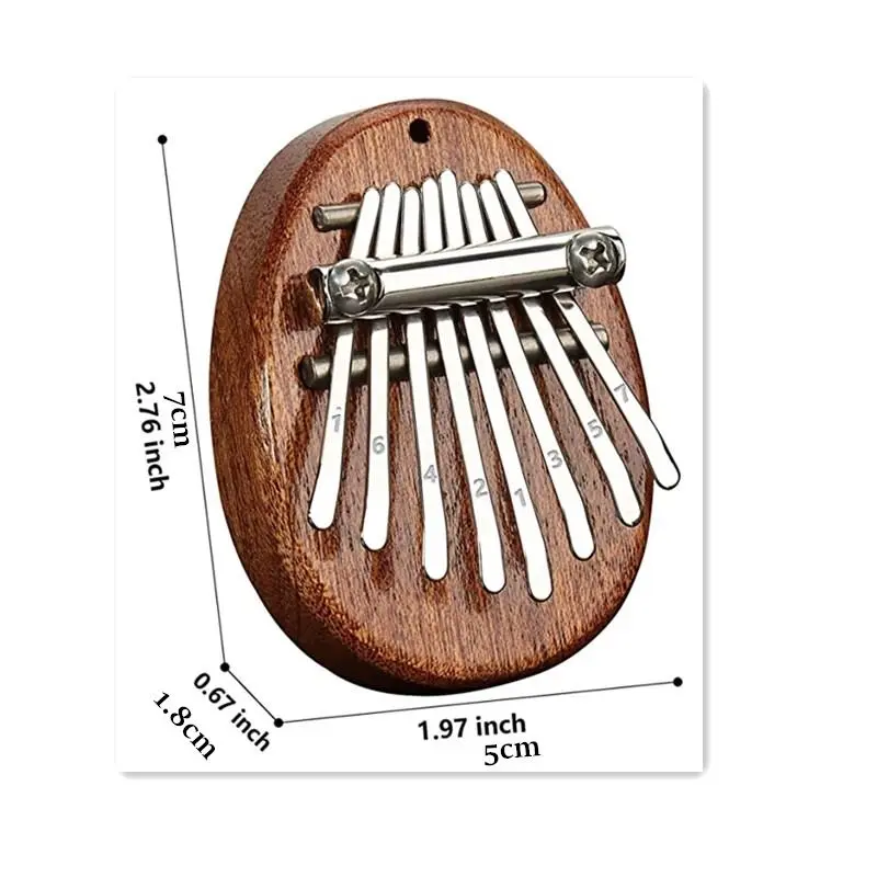 Mini 8 Key Thumb Piano, Portable 8-tone Thumb Piano, Musical Instrument Toy, Birthday Gift for Friends, Creative Holiday Gift Options, Valentine's Day Gift, Music Accessories, Giftideas 4