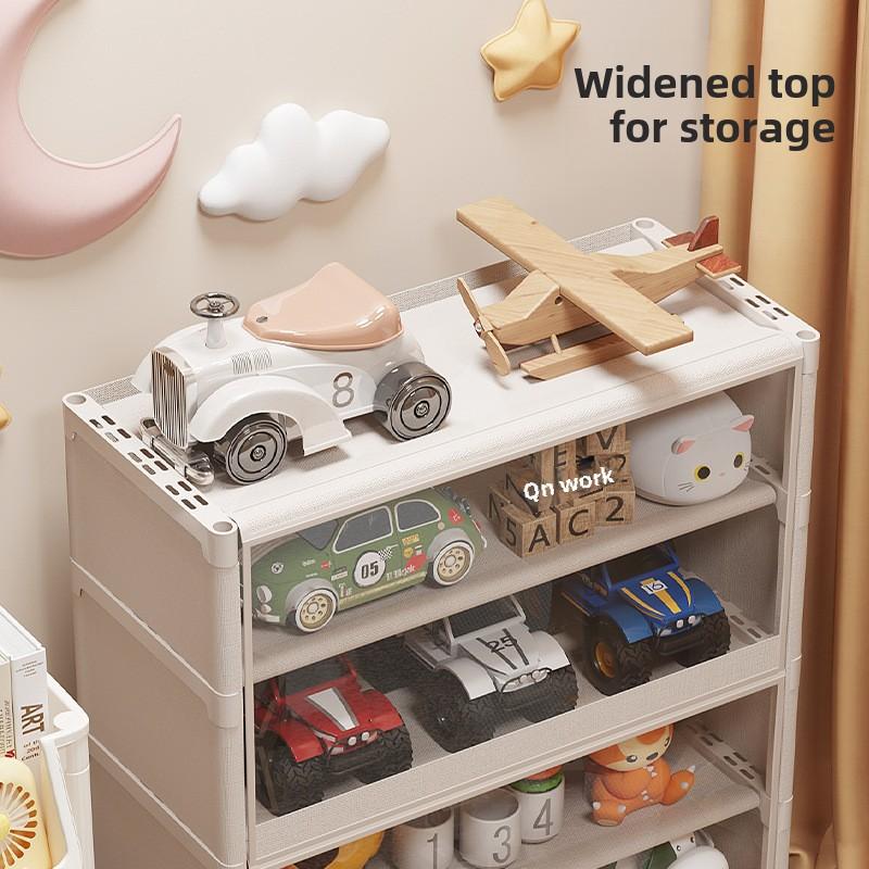 Children's Toy Storage Rack Floor-standing Household Baby Supplies Dust-proof Storage Cabinet Baby Organizer Multi-layer Storage Box 2