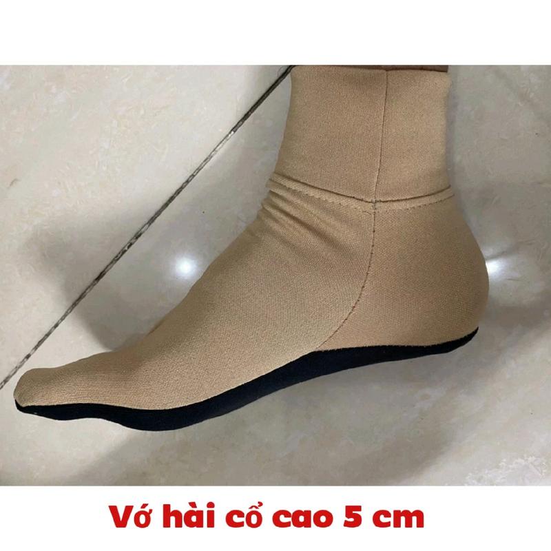5 Đôi Vớ Hài Vải Cổ Cao 5 cm MÀU XÁM, Cổ Bo Ôm Chân Và Xỏ Ngón 2