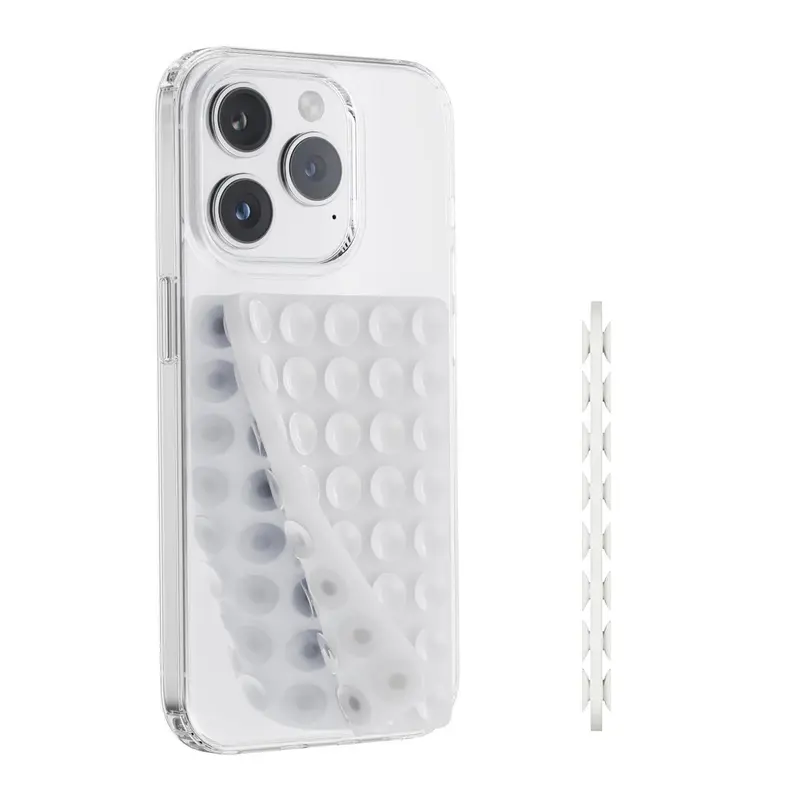 Double Sided Suction Cup Phone Mount, Silicone Suction Phone Case Adhesive Mount for iPhone Android, Phone Suction Grip for Selfies and Hands-Free Video 3