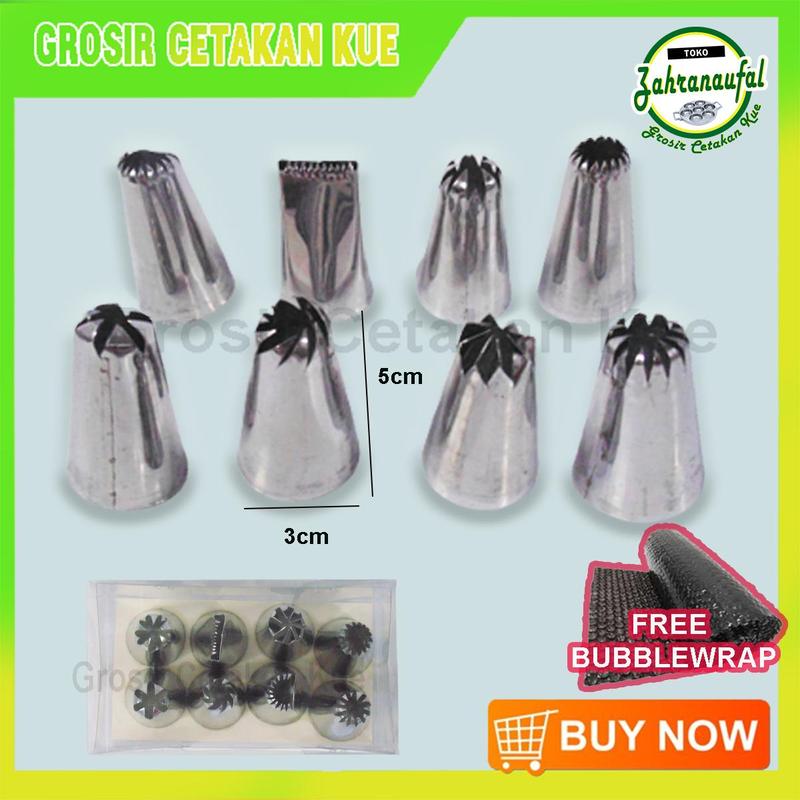 Product Introduction of ISI 8 PCS - SPUIT LOCAL MIKA DEKORASI KUE CHEF PASTRY BAHAN STAINLESS STEEL Kitchenware 0