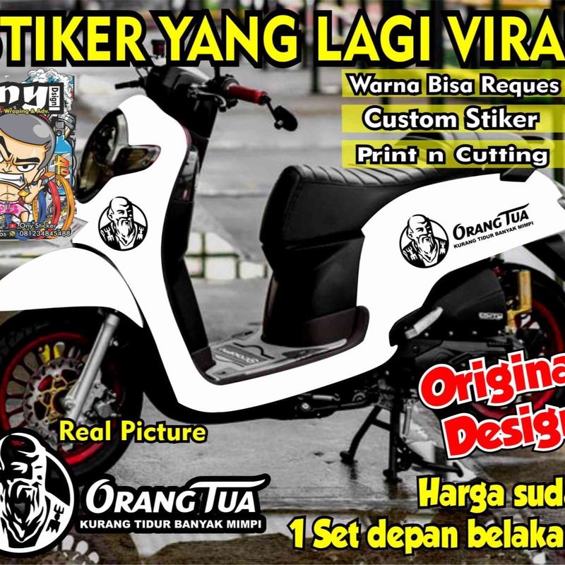 Stiker Motor Scoopy Model Terbaru Kekinian 2024 Berkelas 1