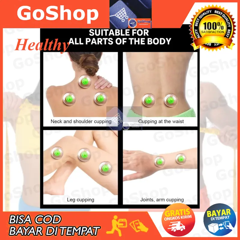 Kop Angin Isi 6 cup Tabung Hisap Alat Bekam Therapy Masuk Angin Terapi Tubuh 4