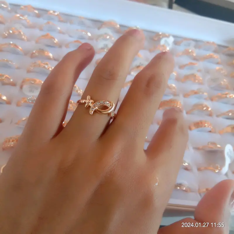 Cincin Rhodium rose gold Cantik Perempuan 5